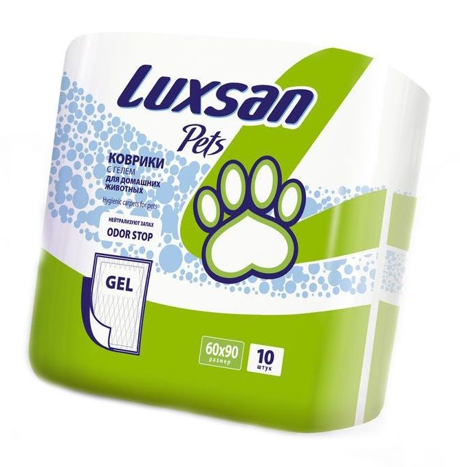 luxsan 3.69.010.3 pets gel коврики с гелем для домашних животных 60*90см*10шт