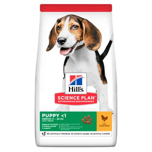сухой корм для щенков средних пород "hill's puppy medium" (хиллс паппи медиум) с курицей