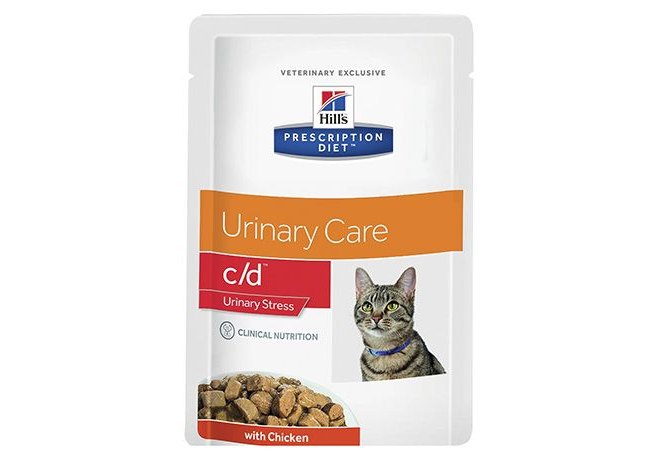паучи для кошек "hill's prescription diet feline c/d multicare stress with chicken" (хиллс лечение мкб) с курицей