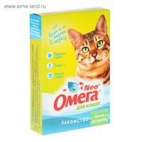 витамины для кошек "омега neo+ мятное настроение" с кошачьей мятой, таблетки, 90 шт