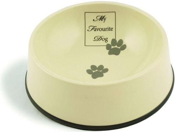 beeztees 651478 my favorite миска для собак керамическая коричневая окантовка 1,3л*22*8,5см