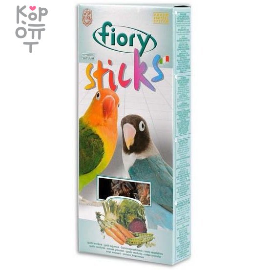 палочки для средних попугаев "fiory sticks" (фиори) с овощами, 2х60 г