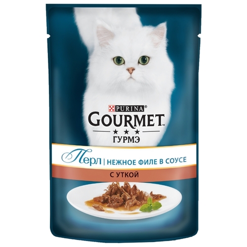 паучи для кошек "gourmet perle" (гурмэ) с уткой в соусе