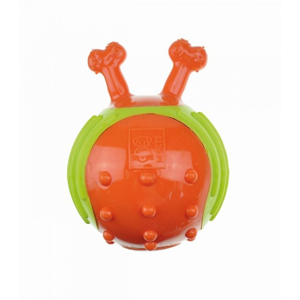 игрушка для собак "mpets" (мпетс) мяч с рожками, 17 см