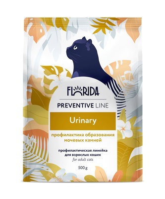 сухой диетический корм для кошек "florida preventive line urinary" (флорида) профилактика образования мочевых камней