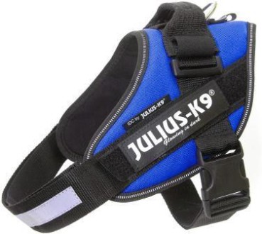 julius-k9 шлейка для собак idc®-powerharness 1 (63-85см/ 23-30кг), синий