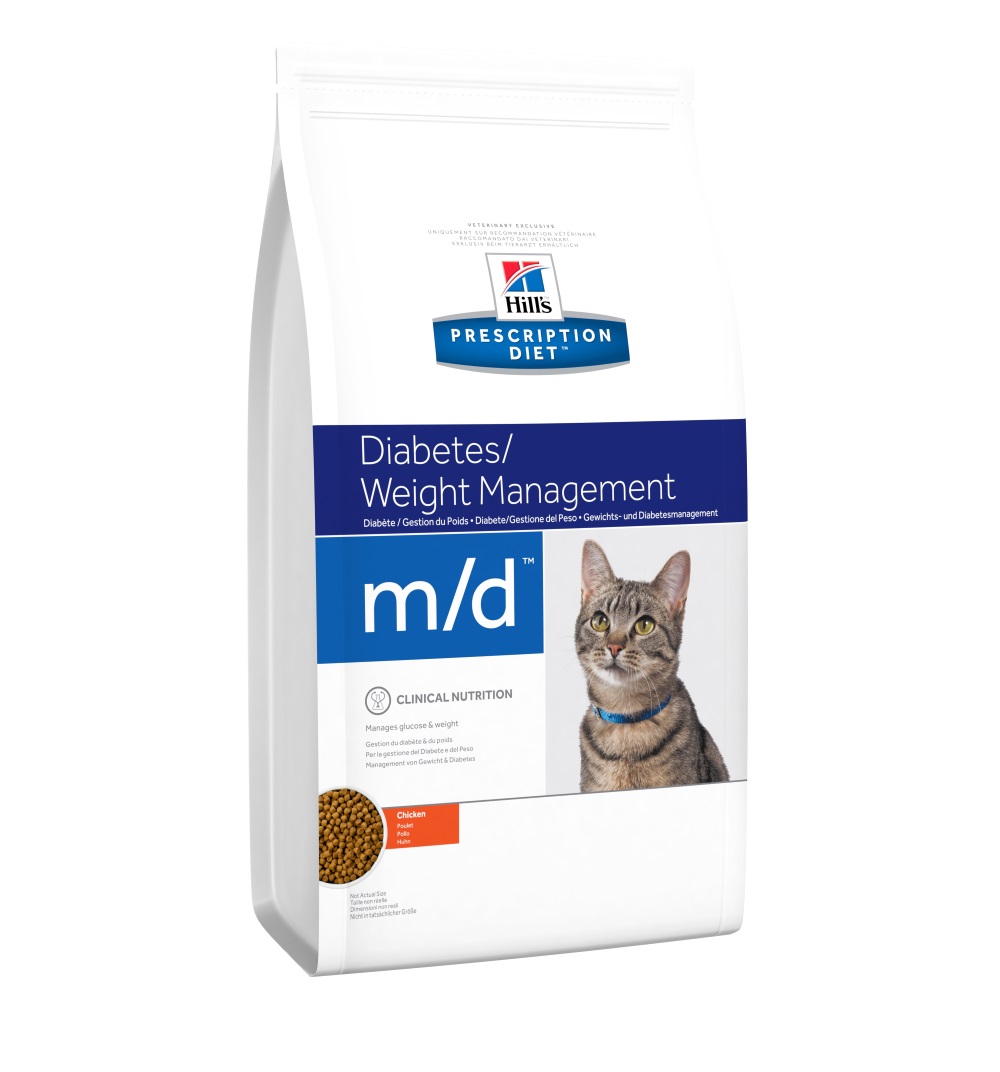 сухой корм для кошек "hill's m/d feline adult weight loss-diabetic" (хиллс диабетик м/д) лечение сахарного диабет и ожирения