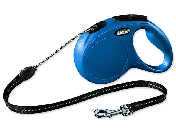 рулетка для животных "flexi new classic s" (флекси) 5 м до 12 кг (трос) синяя