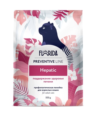 сухой корм для кошек "florida preventive line hepatic" (флорида) обеспечивающий нормальное функционирование печени