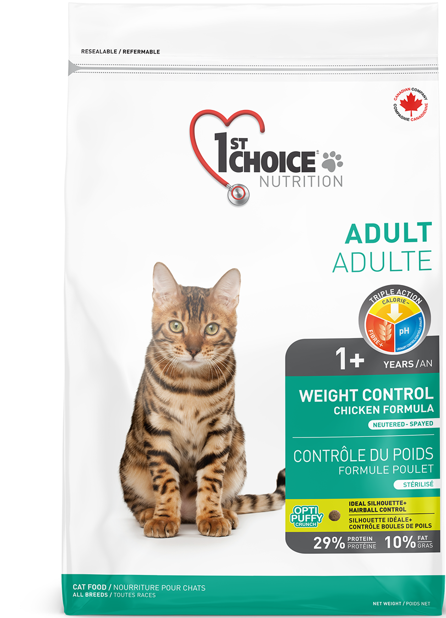 сухой корм 1st choice adult weight control для склонных к полноте или стерилизованных кошек