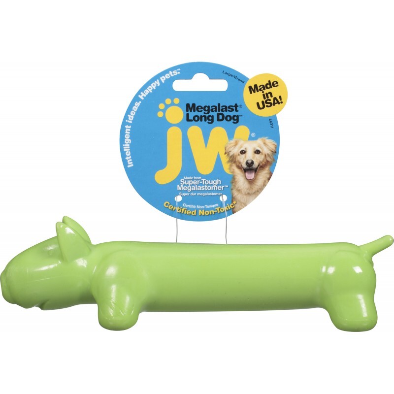 j.w. игрушка д/собак длинная собака суперупругая мегаласт средняя, резина