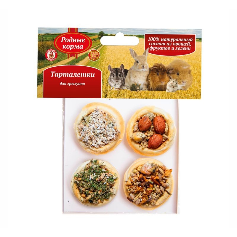 лакомство для грызунов "престиж" тарталетки, 50г