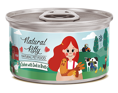 консервы для кошек "pettric natural kitty" (петтрик) курица с уткой в бульоне