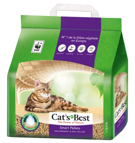 cat's best smart pellets наполнитель для кошачьего туалета, древесный, комкующийся