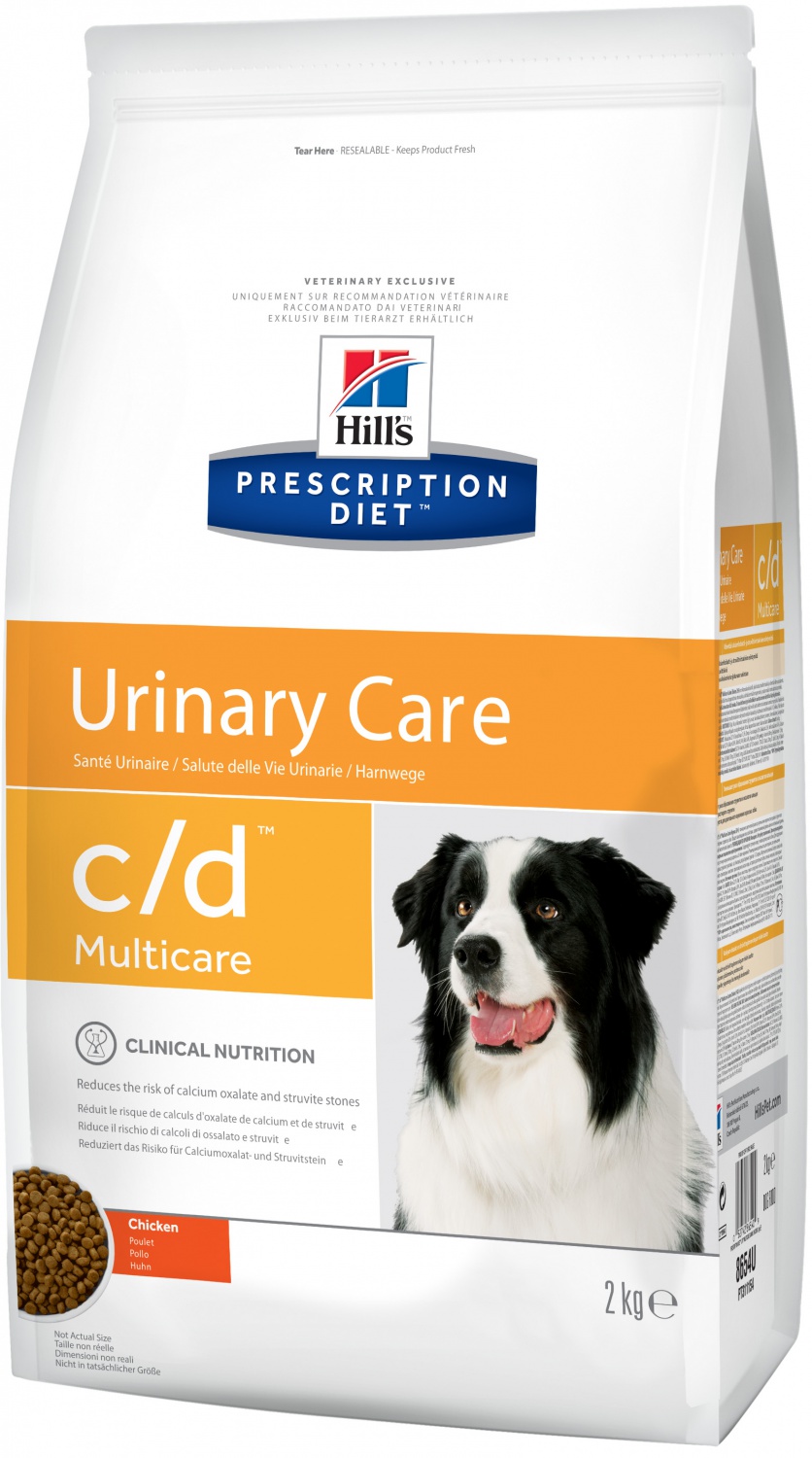 сухой корм для собак "hill's prescription diet c/d urinary tract health" (хиллс си/ди уринари) профилактика мкб струвиты