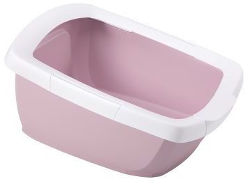 imac туалет-лоток для кошек funny с высокими бортами 62х49,5х33h см, нежно-розовый