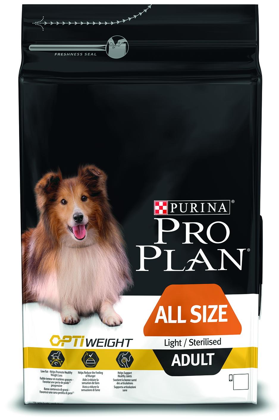 сухой корм для собак с избыточным весом "pro plan adult light original" (проплан) с курицей и рисом