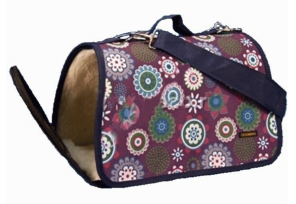 dogman сумка-переноска теплая с мехом лира №3 цвет-микс 43*27*27