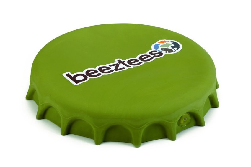 игрушка для собак "beeztees" фрисби-крышка от бутылки зеленая 24 см