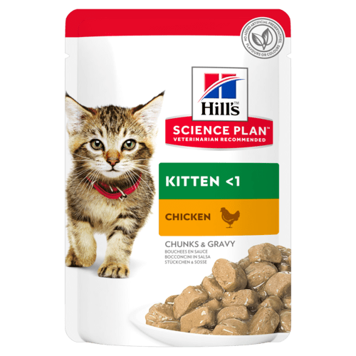 паучи для котят "hill's science plan kitten" (хиллс) с курицей