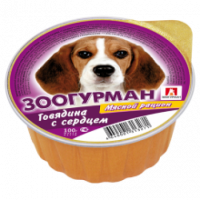 консервы для собак "зоогурман" мясной рацион с говядиной и сердцем