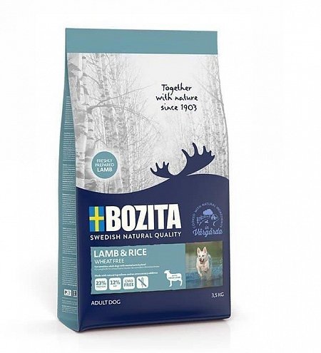 сухой корм bozita lamb & rice wheat free 23/12 для взрослых чувствительных собак с ягненком