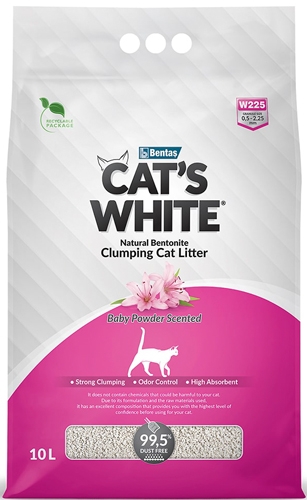 cat's white baby powder (кэтс вайт) наполнитель комкующийся с детской присыпки для кошачьего туалета