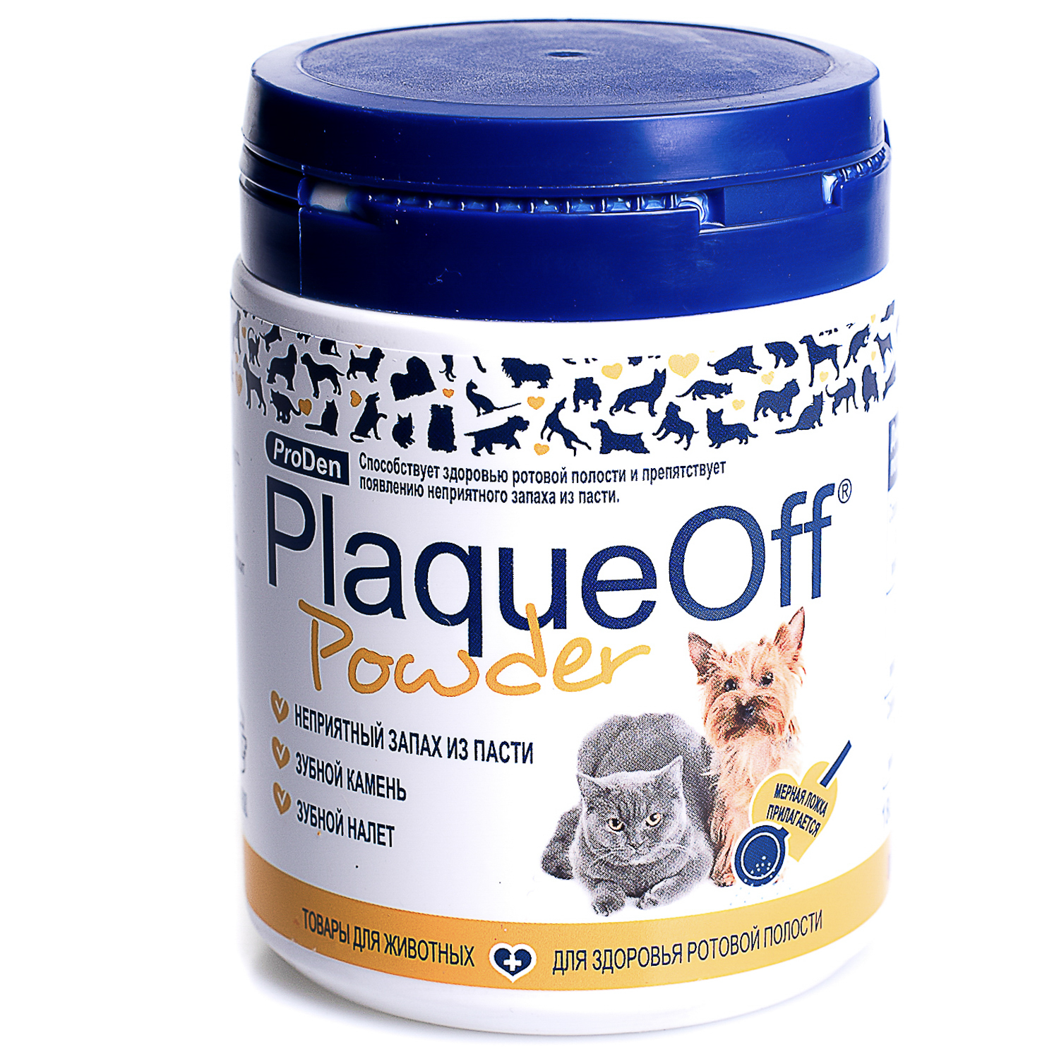 профилактика зубного камня "proden plaqueoff" (проден) для собак и кошек, 180 г