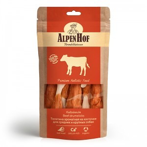 лакомство для средних и крупных пород собак "alpenhof" (альпен хоф) телятина ароматная на косточке