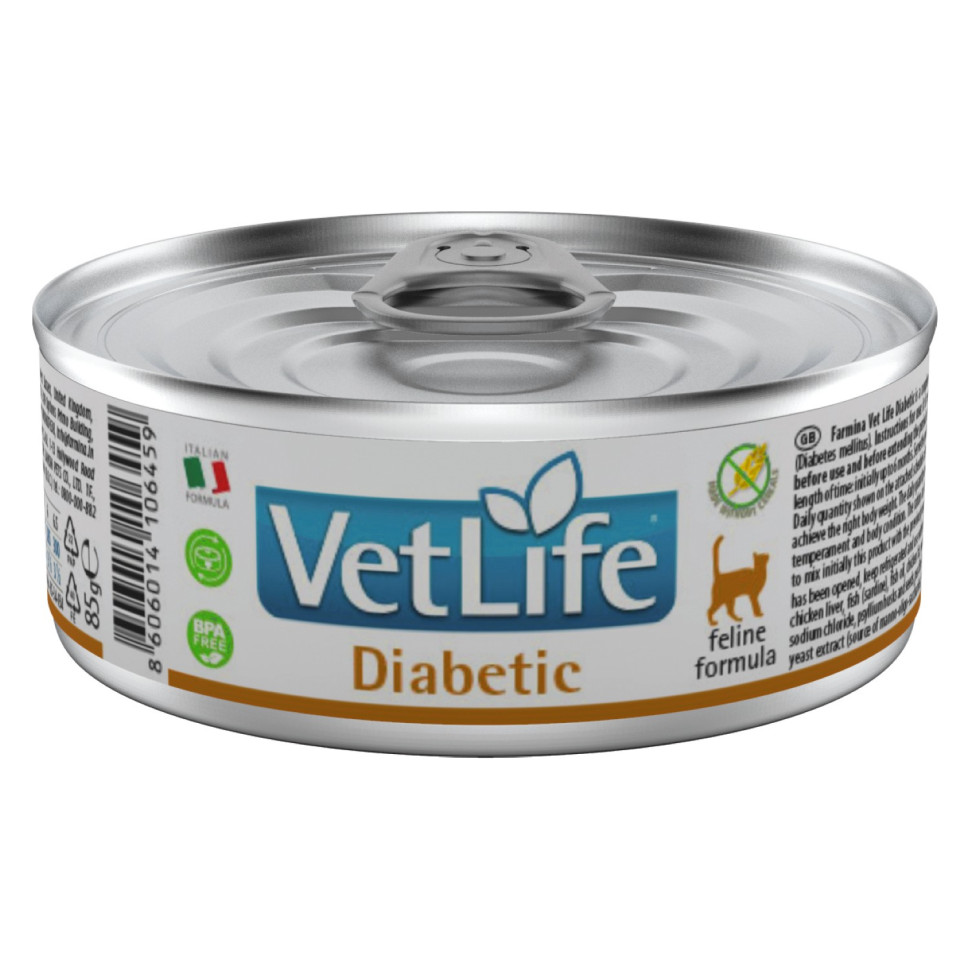 консервы для кошек при диабете "farmina diabetic" (фармина диабетик) с курицей