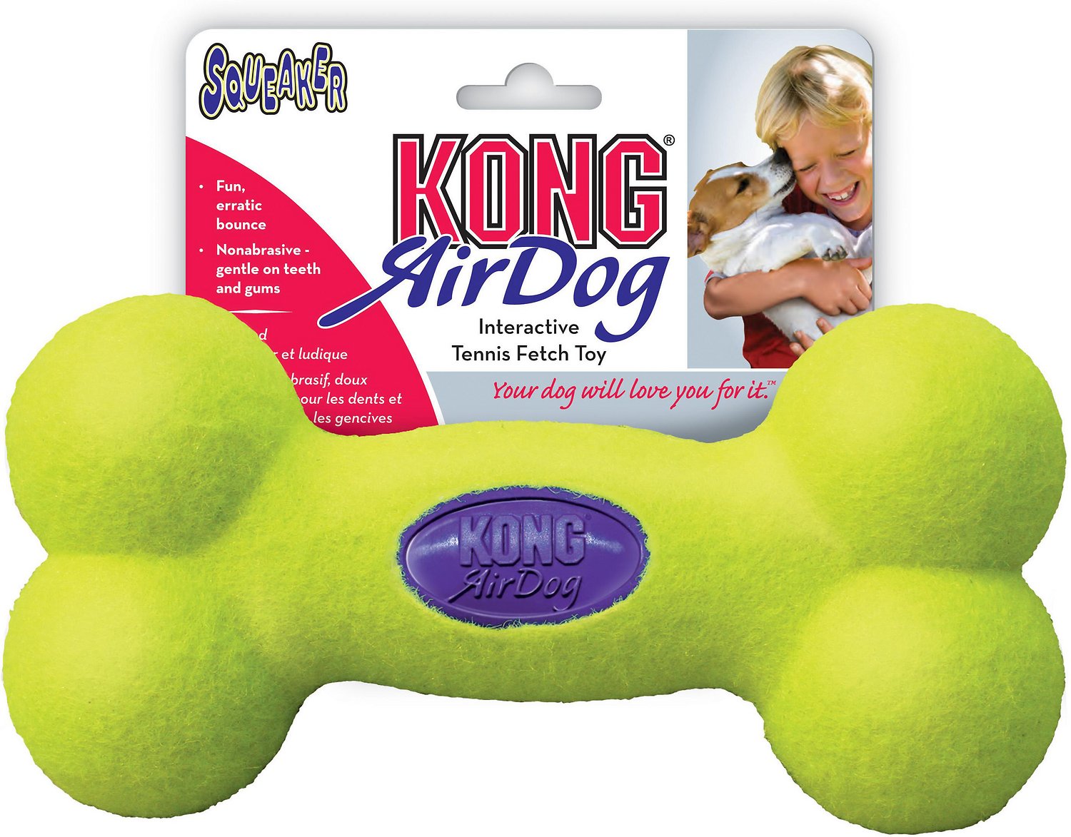kong игрушка для собак air "косточка" большая 23см