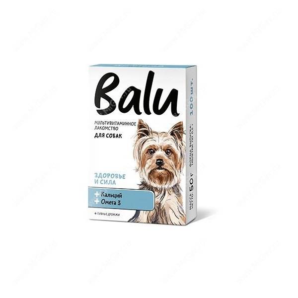 мультивитаминное лакомство для собак "balu здоровье и сила" (балу), 100 таб.