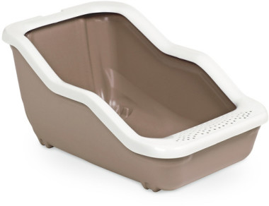 mps туалет-лоток netta open 54х39х29h см с рамкой коричневый