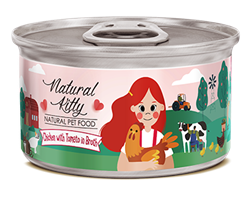 консервы для кошек "pettric natural kitty" (петтрик) курица с томатом в бульоне
