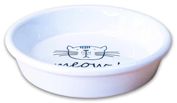 миска керамическая для кошек "mr.kranch" meow! белая, 200 мл