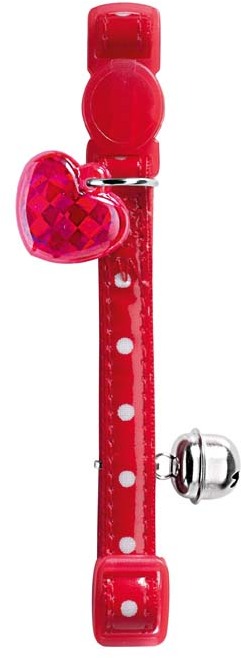 hunter smart ошейник для кошек glossy dots красный в горошек