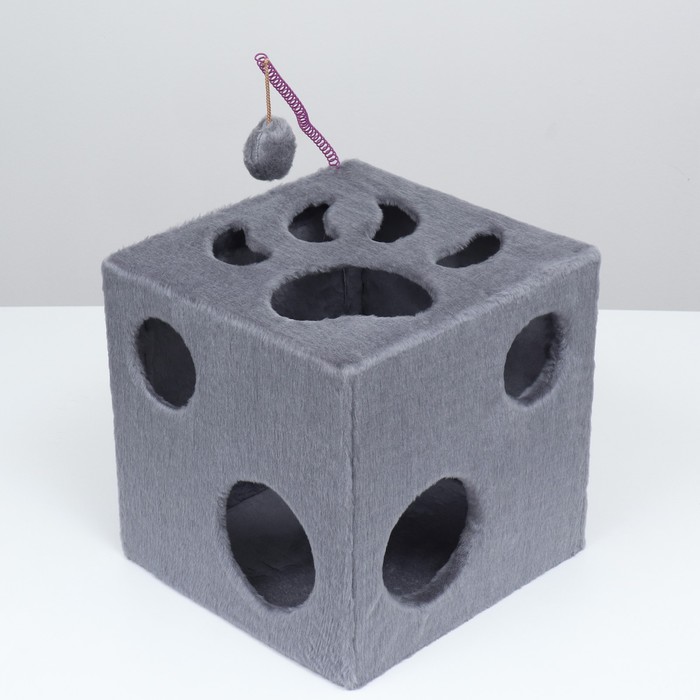 домик "кубик с лапкой" + игрушка, 40 х 40 х 40 см