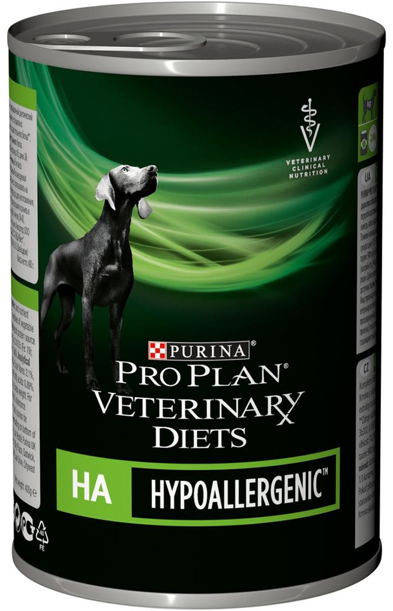 консервы для собак "purina pro plan veterinary diets ha hypoallergenic" (проплан) гипоаллергенный