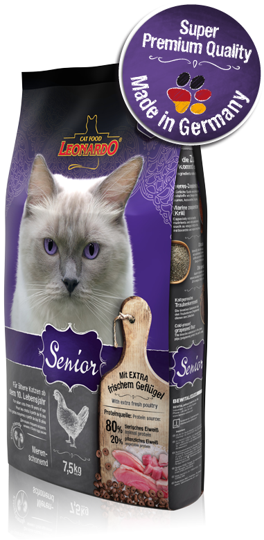Сухой корм Leonardo Senior для пожилых кошек – купить в интернет-магазине  «ЗооГрад»
