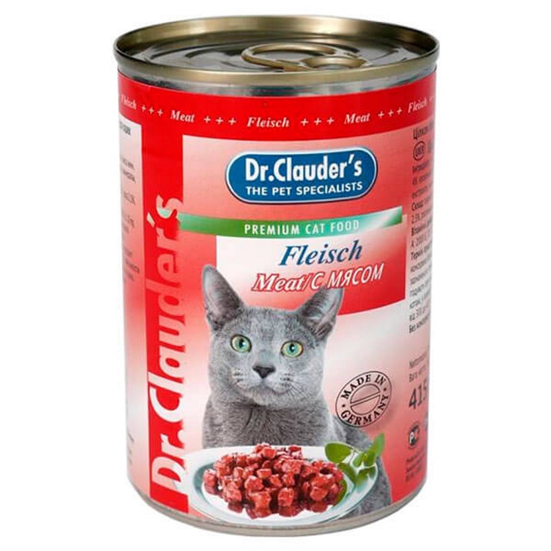 консервы для кошек "dr. clauder's" (д-р клаудер) с мясом