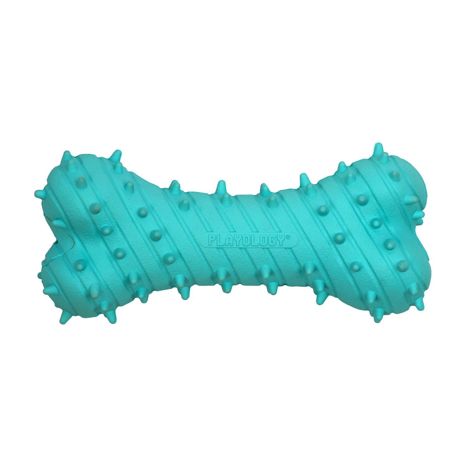 playology дентальная жевательная косточка puppy teething bone для щенков 4-8 месяцев с ароматом арахиса, цвет голубой