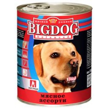 консервы для собак "big dog" (биг дог) с мясным ассорти тм зоогурман