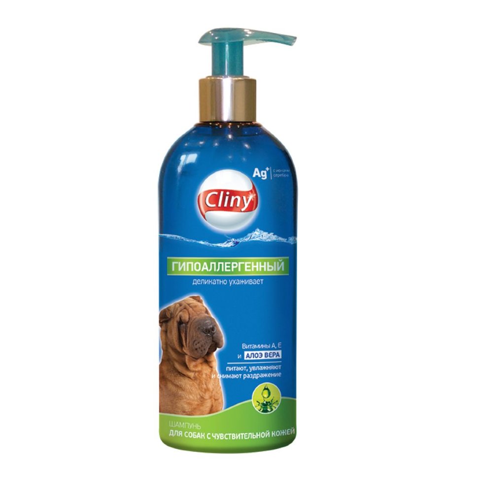 шампунь для собак с чувствительной кожей "cliny" (клини) гипоаллергенный