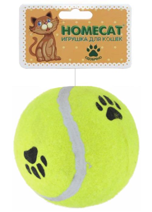 homecat ф 6,3 см игрушка для кошек мяч теннисный