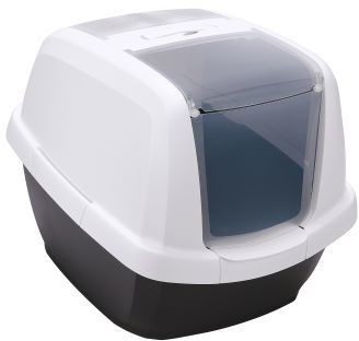 imac био-туалет для кошек maddy 62х49,5х47,5h см, белый/антрацит