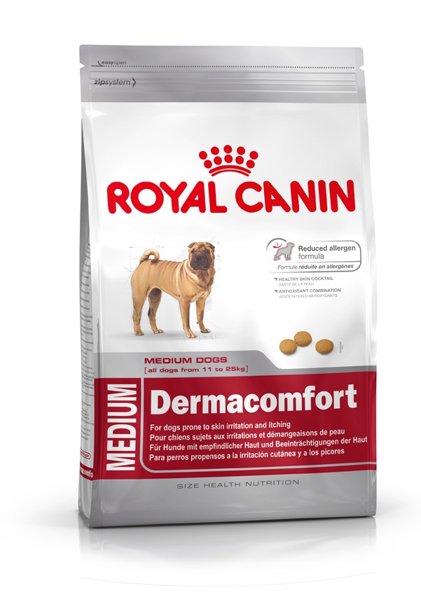 сухой корм для взрослых собак средних пород royal canin medium dermacomfort (роял канин)