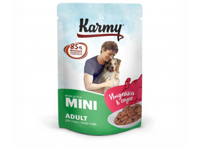 паучи "karmy mini adult" для собак индейка в соусе
