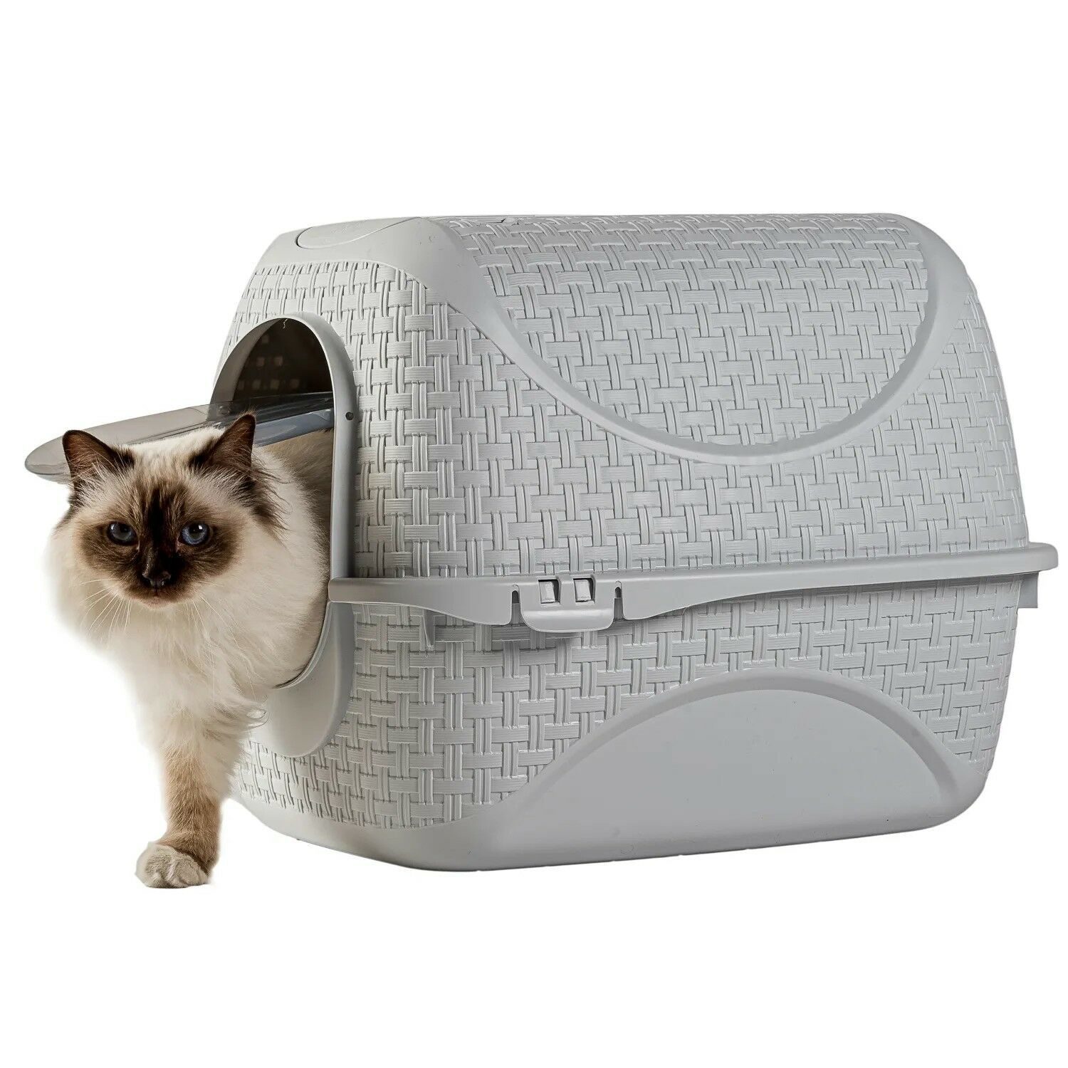 bama pet био-туалет для кошек prive 42х50,5х39,6h см, светло-серый