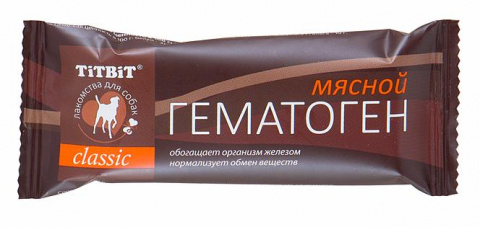 лакомство для собак "titbit classic" (титбит) гематоген мясной