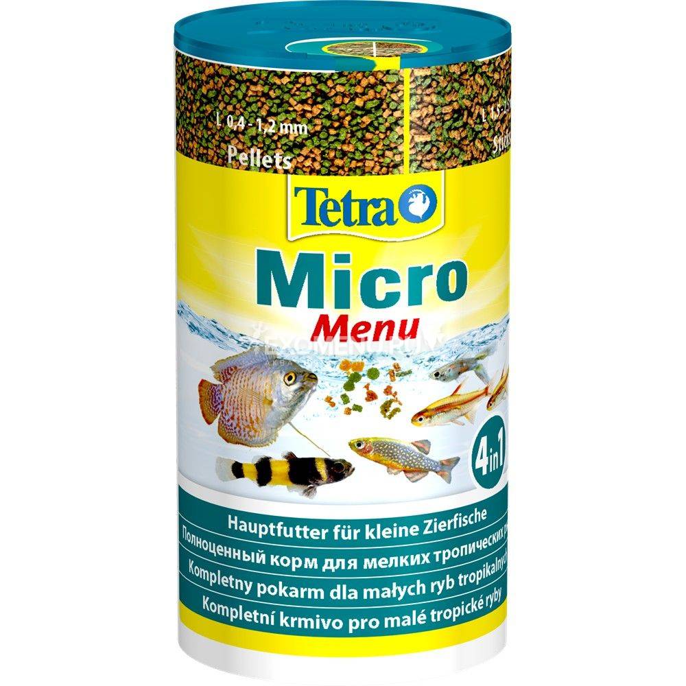 tetra micro menu корм для мелких видов рыб 100 мл